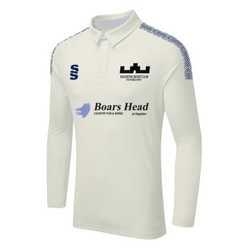 HOGHTON CC DUAL LONG SLEEVE CRICKET SHIRT (WOMENS)-Ivory